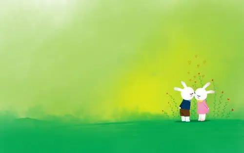 首页 桌面壁纸 卡通动漫 《艾玩兔》哲理插画可爱卡通兔宽屏壁纸 第一