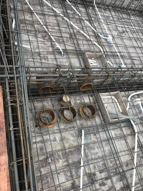 17层给排水喷淋消防套管全部预埋完成