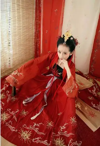 古装汉服女装红尘陌 诗语流光系列宋制褙子齐腰刺绣彼岸花汉服女