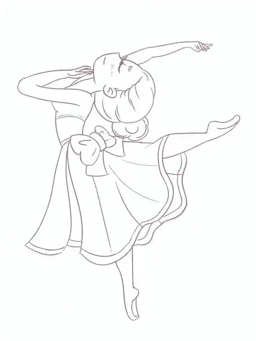 芭蕾舞女孩绘画练习第3天