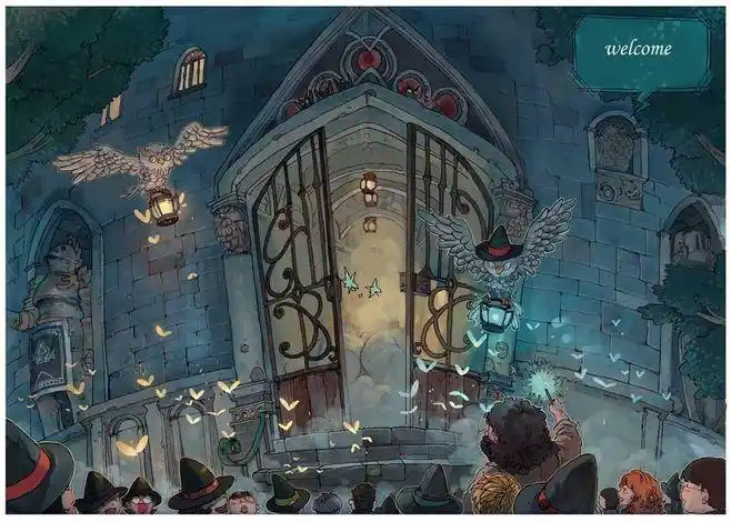 魔法学院大门-bing1990_门_涂鸦王国插画