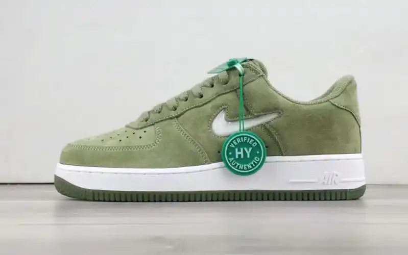 耐克 nike air force 1 low color month oil green jewel 军绿液态