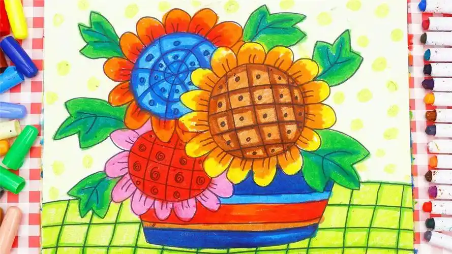 向日葵儿童画 向日葵儿童画图片