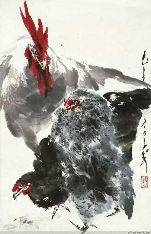 王子武国画精选鸡