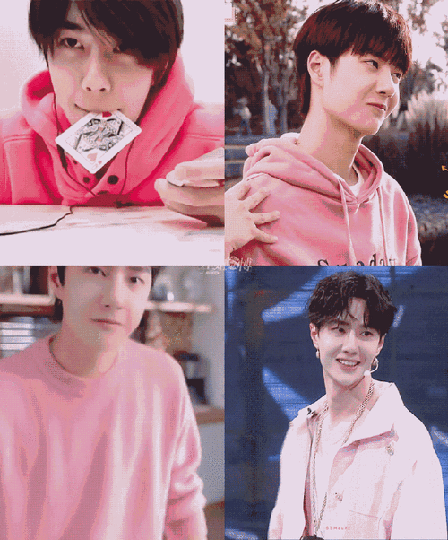 王一博穿粉#  王一博粉色穿搭小合集96  很酷很粉很搭  #星姐微博