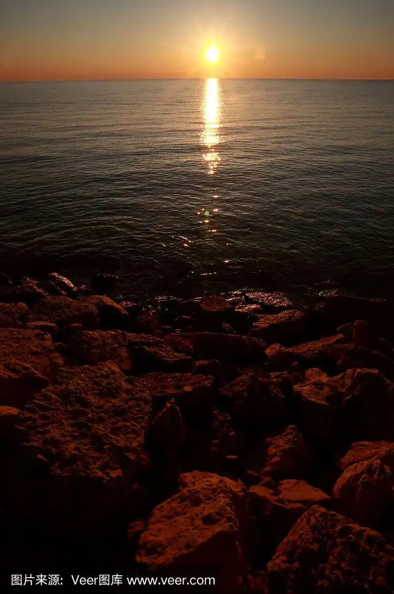 温尼伯湖,岩石,水边,马尼托巴湖,斑点