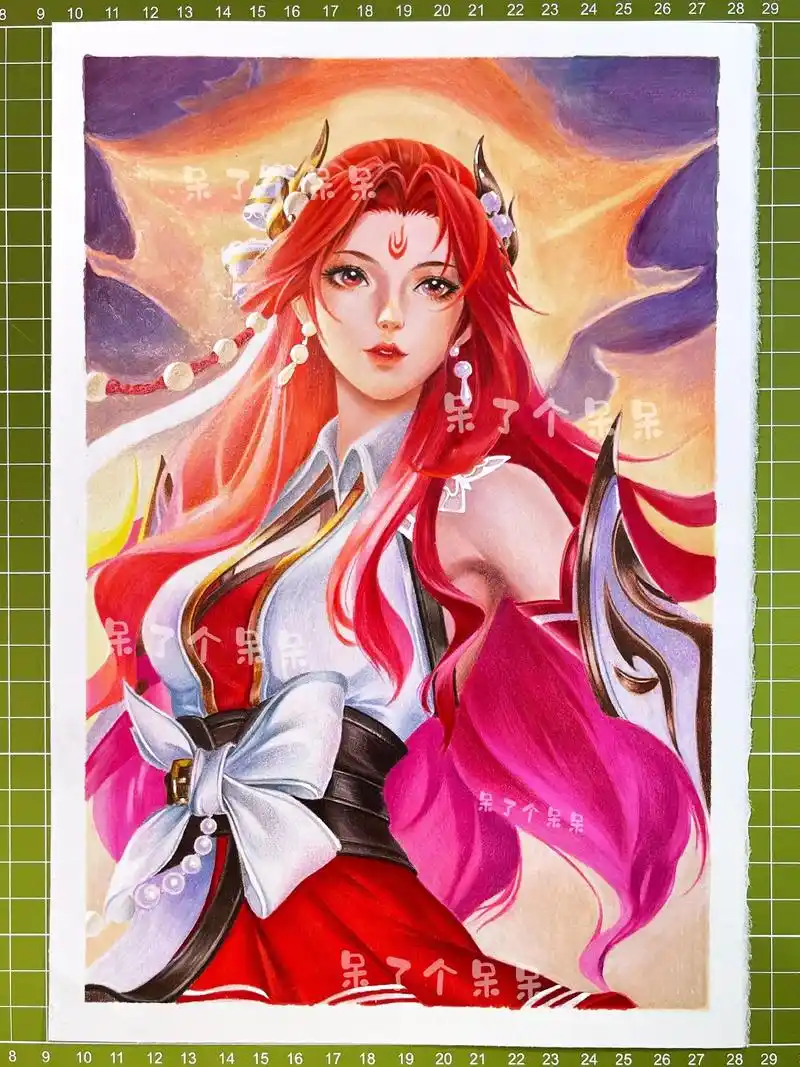 彩铅手绘王者貂蝉新皮肤～#王者荣耀 #手绘 #画画 #抖音小 - 抖音