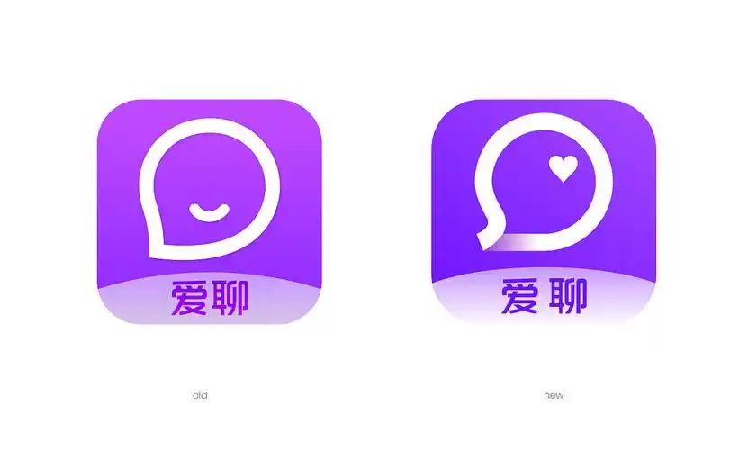 陌生社交app"爱聊"品牌视觉系统升级