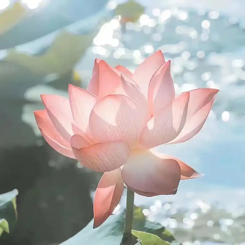 开始知足常乐的心态,花开富贵好运来,荷花头像[小红花]