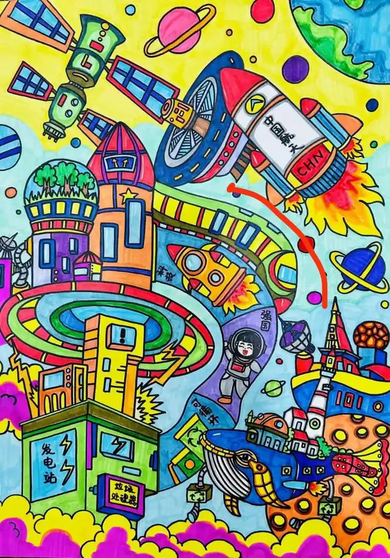 科幻画一等奖作品合集 - 抖音