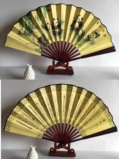 10十大元帅扇子10寸折叠男扇 清明上河图 大清王朝 绢布扇子 10寸男扇