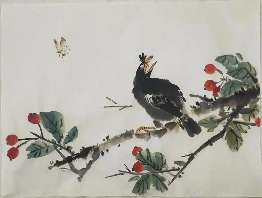 临摹王雪涛的一组花鸟画小品,岁月静好! - 抖音