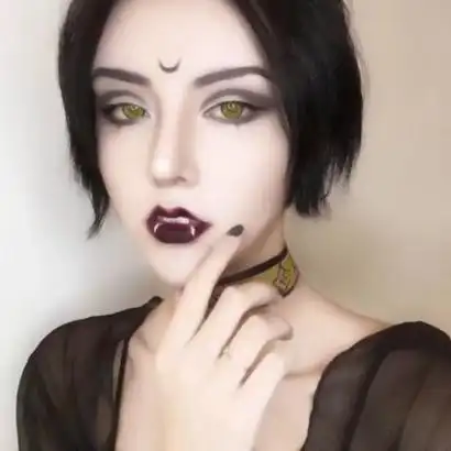 超酷超拽的女生头像高清恶魔妆的超酷超拽的女头