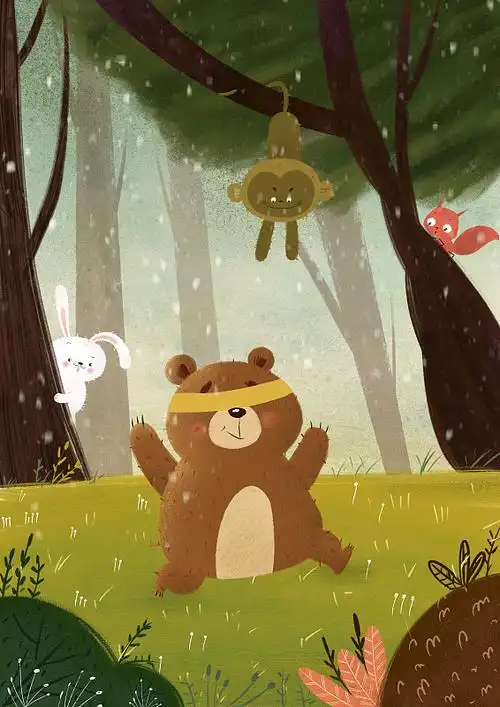 小动物捉迷藏图片下载