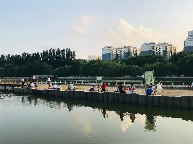 榆林河滨公园的美景