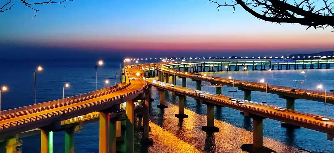 星海湾跨海大桥夜色一隅-荣耀俱乐部