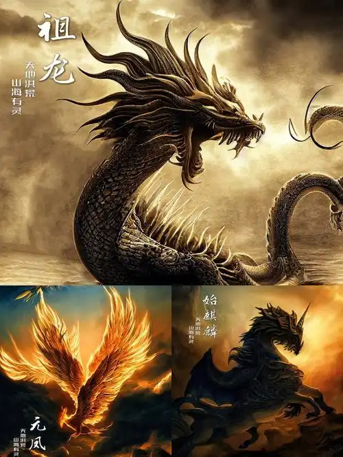 祖龙诞生出统领鳞甲,执掌海洋的龙族;元凤诞生出统领飞禽,执掌天空的