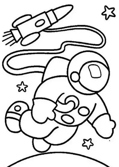 怎么画宇航员的简笔画人物简笔画图案大全-空中宇航员宇航员线稿图片