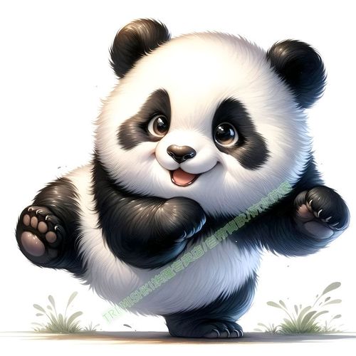 新款卡通呆萌可爱熊猫搞笑贴纸冰箱马桶装饰贴纸卫生间墙面防水贴