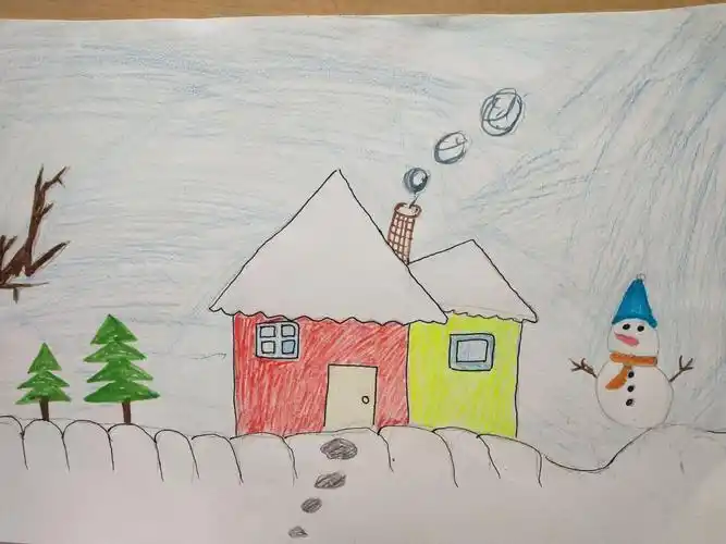 画出自己中的冬天是什么样子!