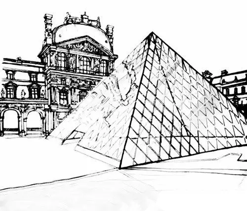 卢浮宫简笔画