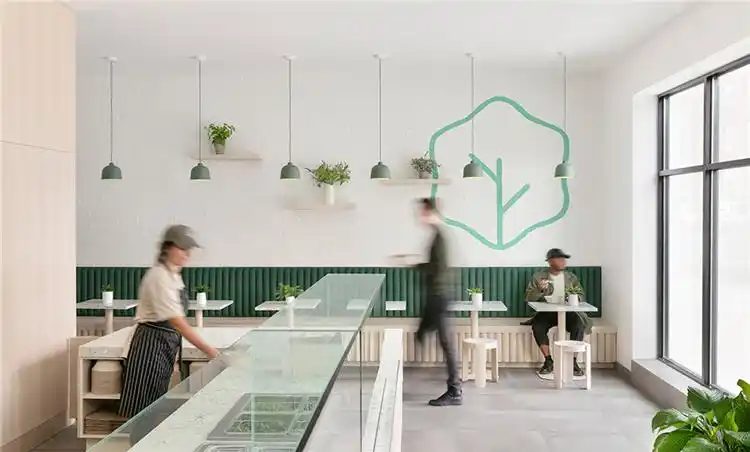 合肥轻食沙拉店装修设计,"轻食主义"盛行,店面装修也来瘦瘦身