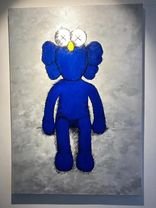 克莱因蓝来喽kaws芝麻街潮品装饰画