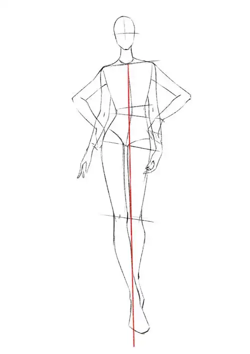 效果图服装设计手绘人体基础比例动态