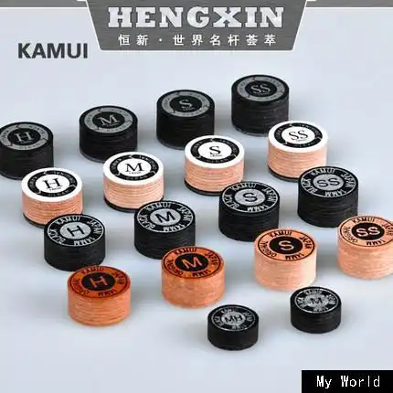 黑卡姆皮头kamui台球杆斯诺克球杆头枪头九球杆黑八11mm小头14mm