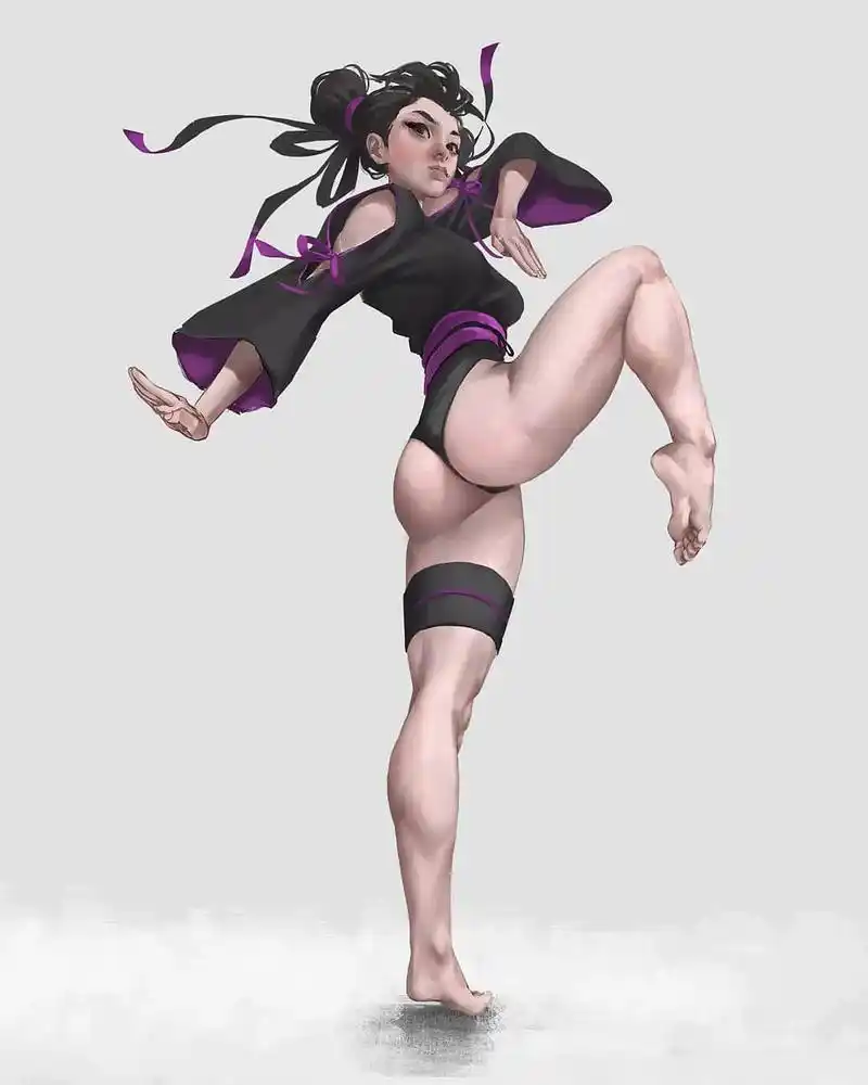 健康运动少女的肌肉们.画师:marco silvart 人体