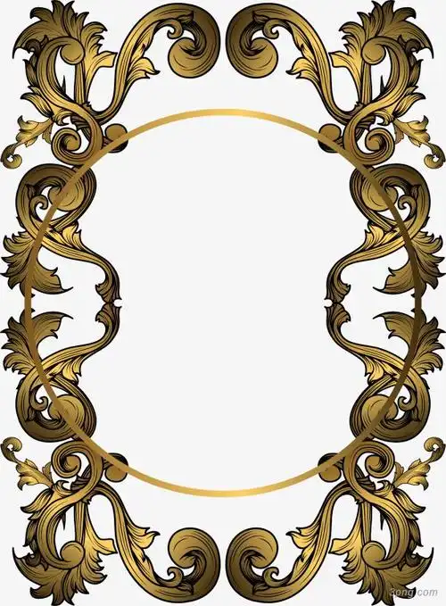 边框矢量邀请函花边复古花纹金色花纹欧式花纹奢华花纹边框花纹复古