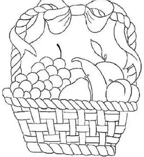 装苹果的篮子简笔画