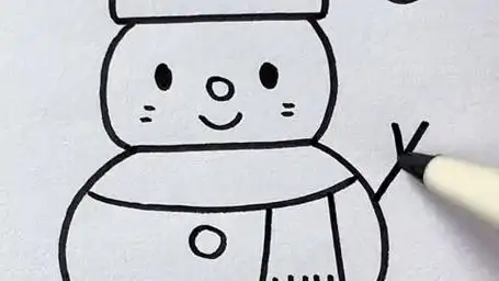 用"三"简单画雪人