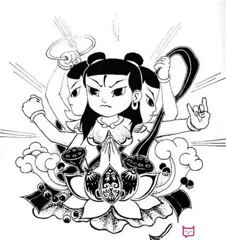 哪吒全身简笔画 哪吒全身简笔画图片大全