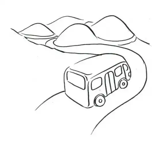 相识 01  初相识, 车绕着蜿蜒曲折的山路开了好久才到学校 学校的环境