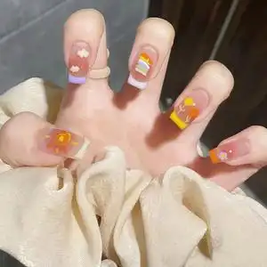 mc太阳花网红爆款穿戴甲美甲贴片2022成品高级感手工定制假指甲夏