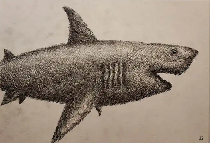 巨齿鲨画法 巨齿鲨画法简单