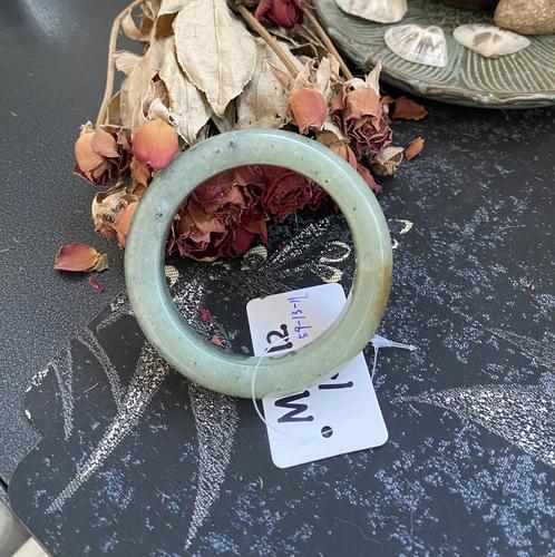 毛毛的翠/m 3212/特色三彩洒墨青花糖皮和田玉手镯/圈口59//180