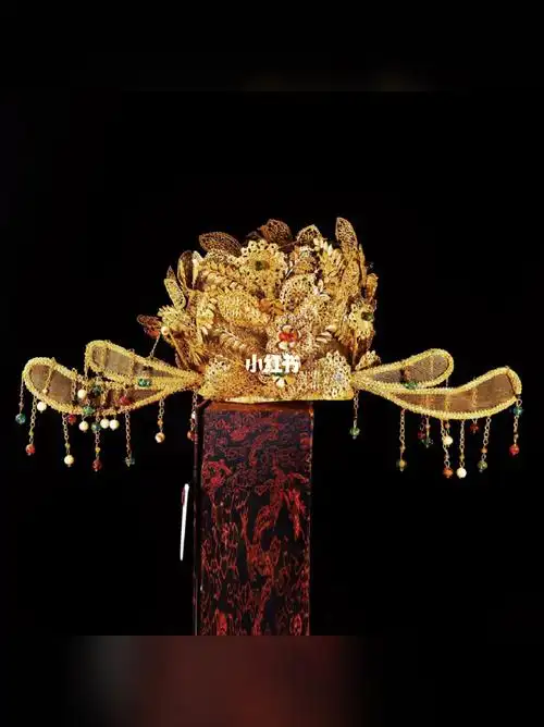 珍品旧藏铜镀金唐代皇后帽冠