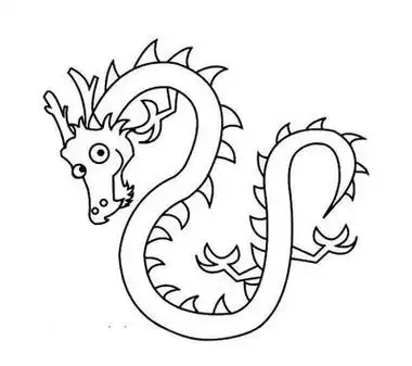 画儿童龙的步骤图片龙风筝的简笔画动物简笔画龙简笔画 霸气