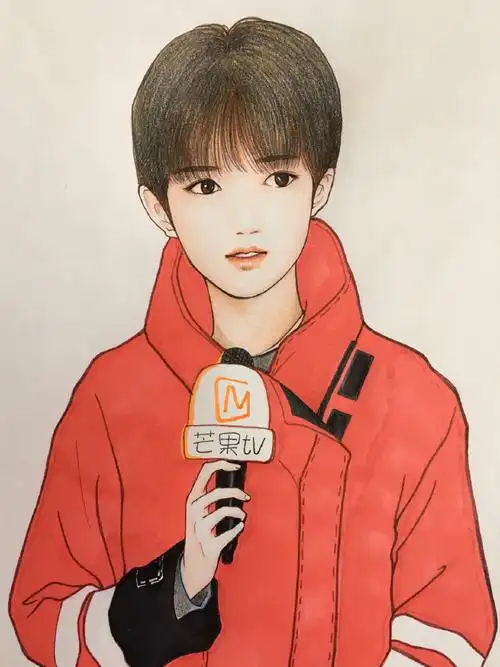 马克笔 彩铅快涂一张)@tfboys-王源