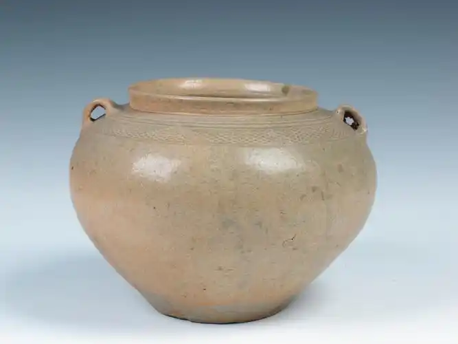 西晋越窑青瓷双耳罐