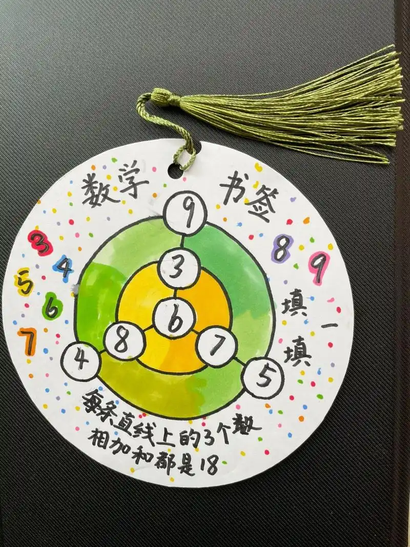 数学书签 打孔机没看好孔位翻车了不过总体没毁娃的作品