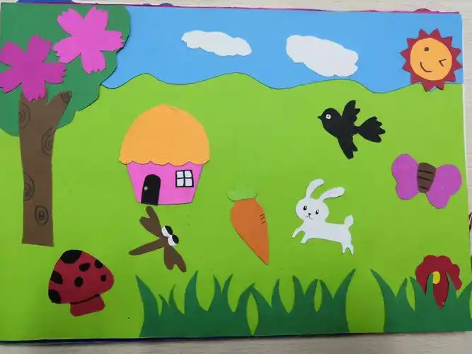 18幼教4班剪贴画作品