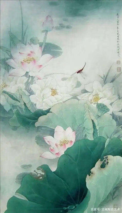 工笔国画荷花欣赏!喜欢的收藏!