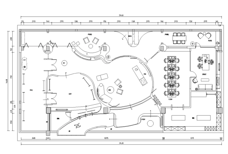 [浙江]应尚服饰展厅展示装修施工图设计2021