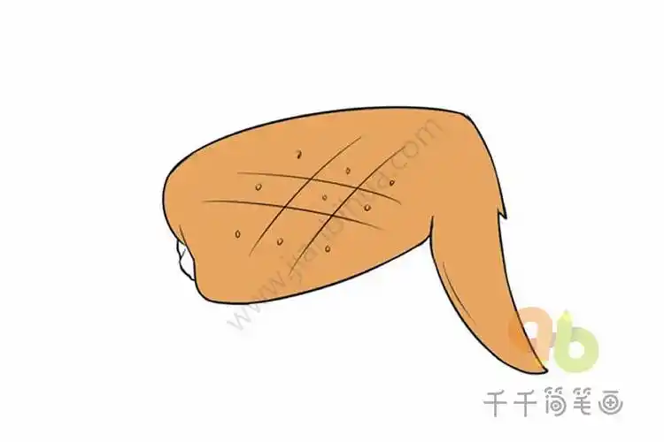 鸡翅简笔画 可乐鸡翅简笔画