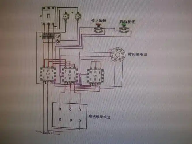 请将星一三角起动接线图,原理图.画给我.谢谢!