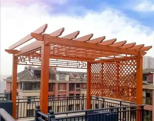 仿木铝合金葡萄架铝艺葡萄架户外花架农村院子葡萄架