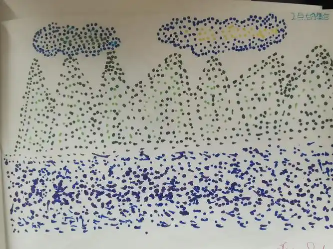 六年级上册美术《点的集合》学生作品集